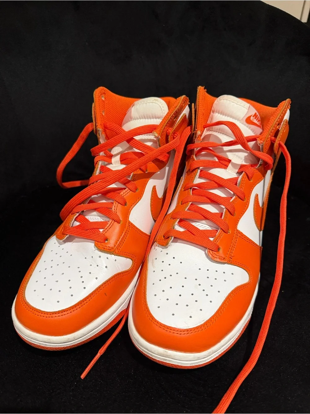 Nike women’s High-Top Sneakers in Orange and White